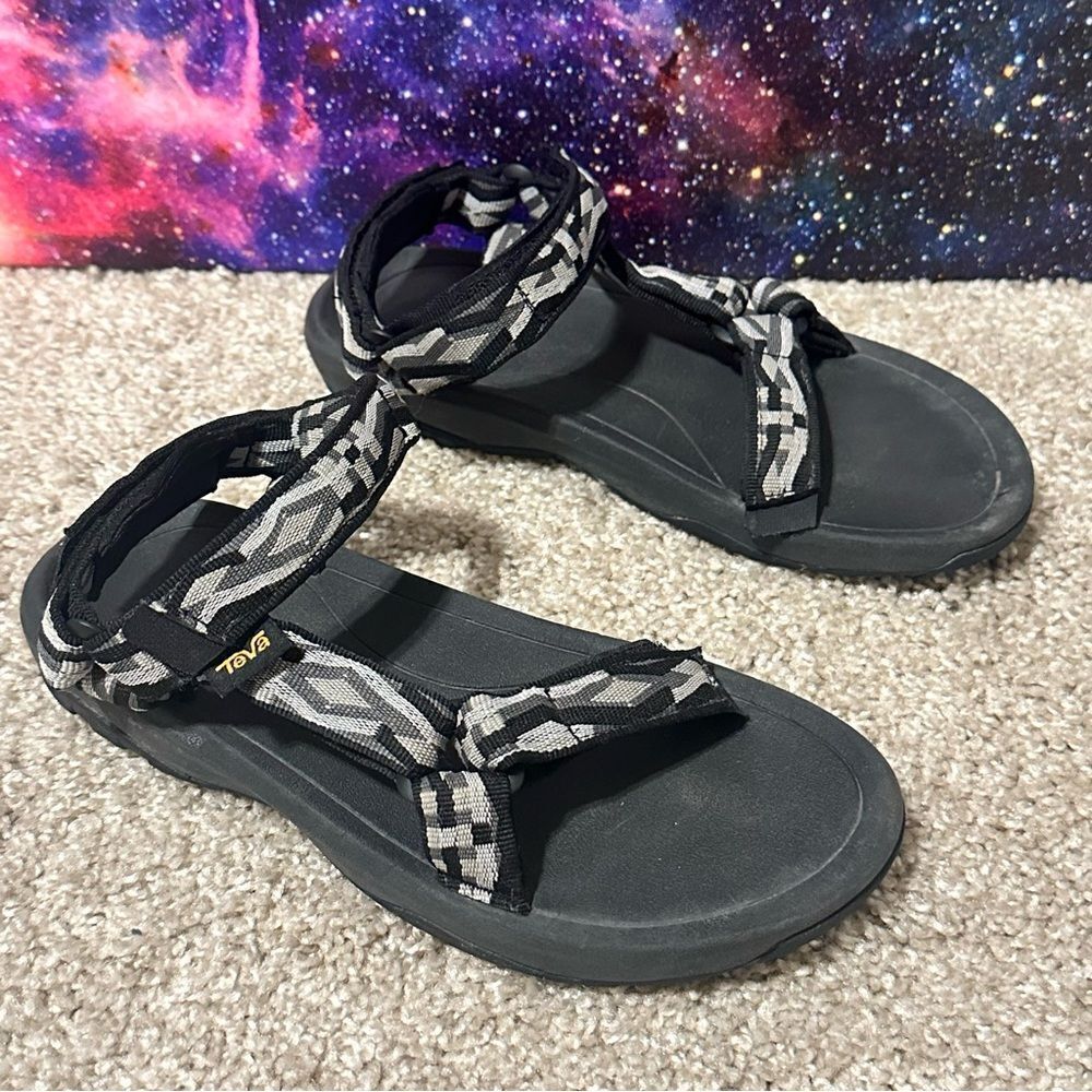 TEVA HURRICANE XLT‎ 2 SPORT YOUTH Sz 4 TORO BLACK HIKING TRAIL OUTDOOR SANDALS
